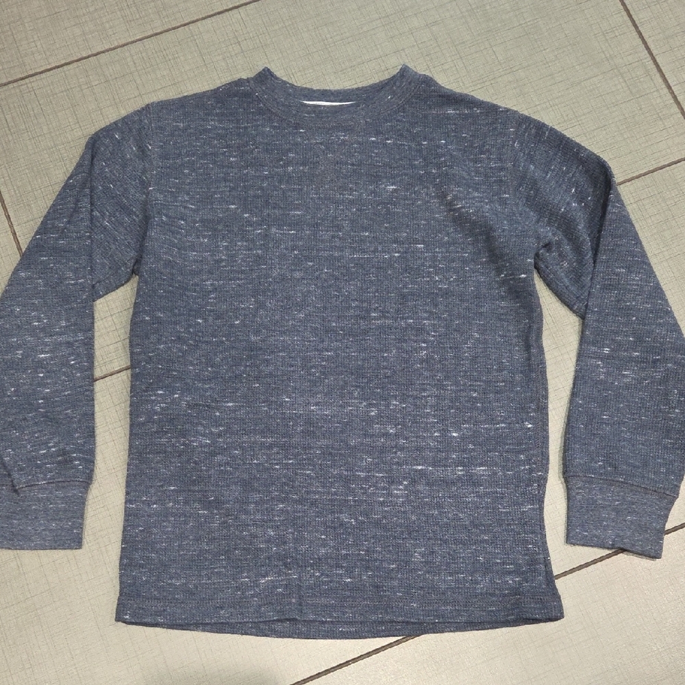 Faded Glory Kids Long Sleeve Thermal Tee - Heather Blue